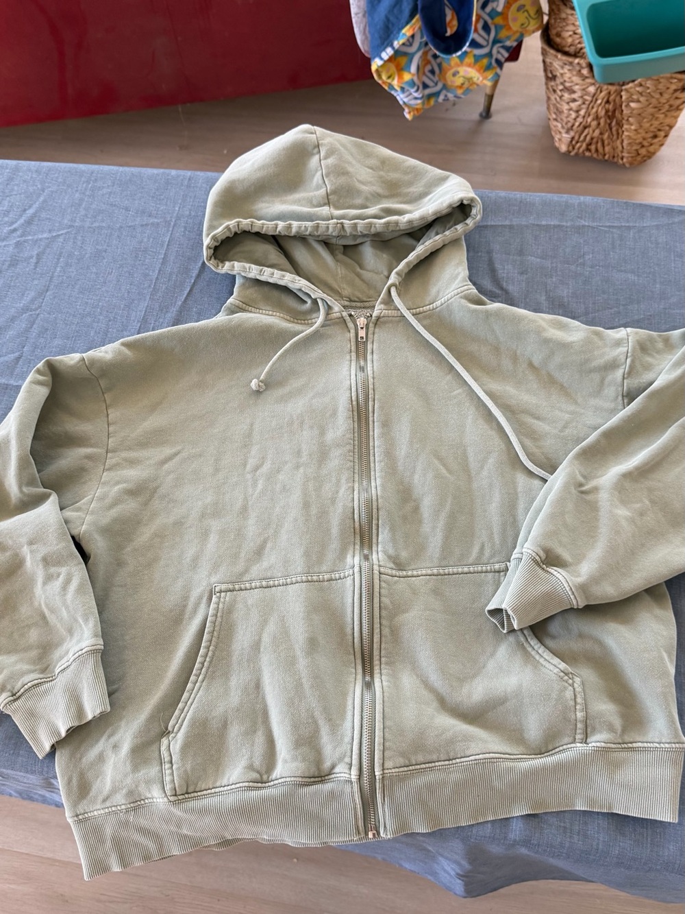 Cotton On Sage Green Sherpa-Lined Pullover
